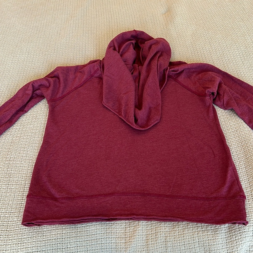 Cowl neck LVR organic cotton sweatshirt